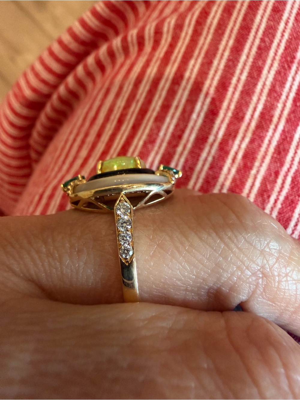 Opal Cocktail Ring - Picture 2 of 3